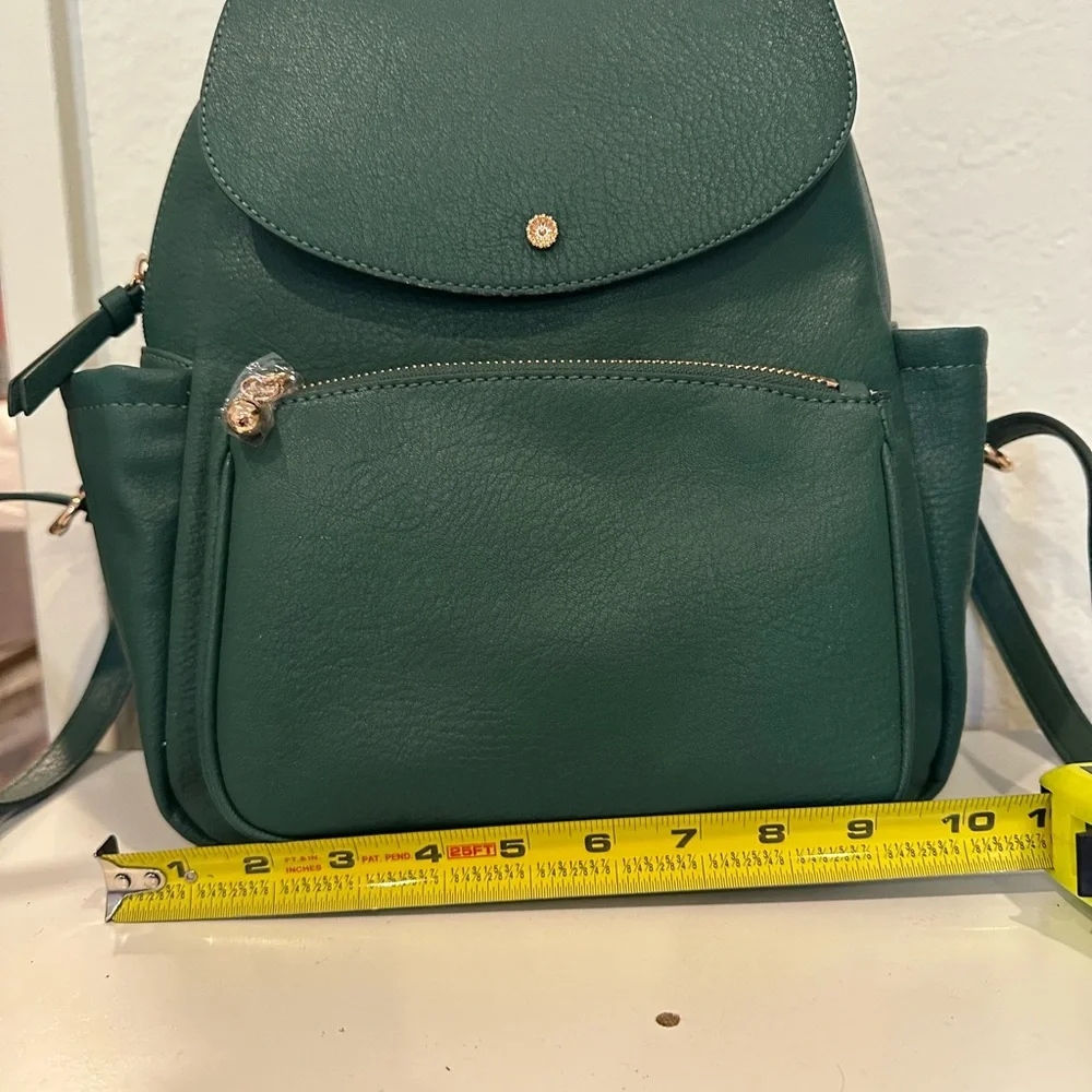 NWT Green Vegan Leather Backpack